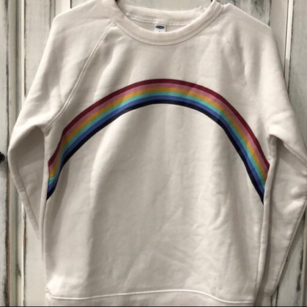 White Rainbow, Pride Crewneck Sweatshirt Small